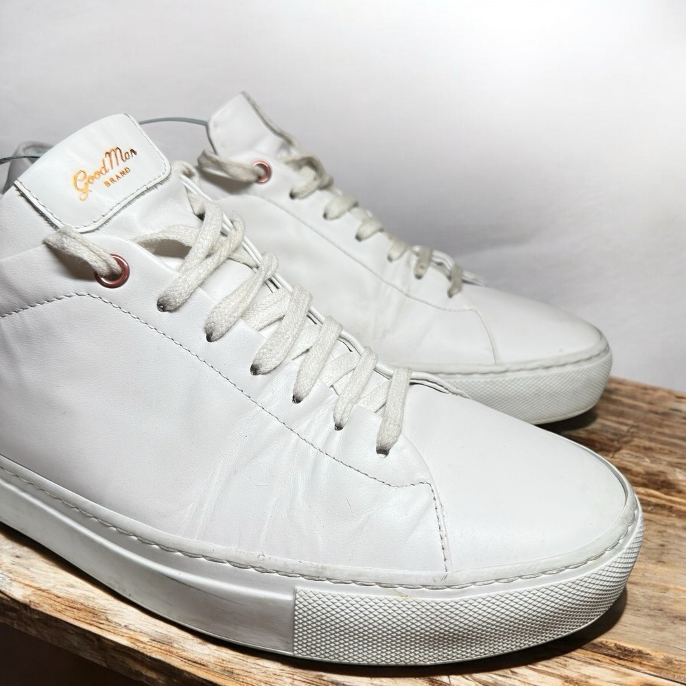 Good Man Brand White Fashion Edge Sneaker Lace Up Men's Size 10